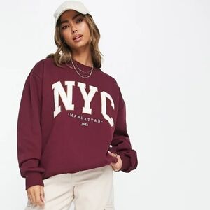 Stradivarius Oversized NYC Sweatshirt
